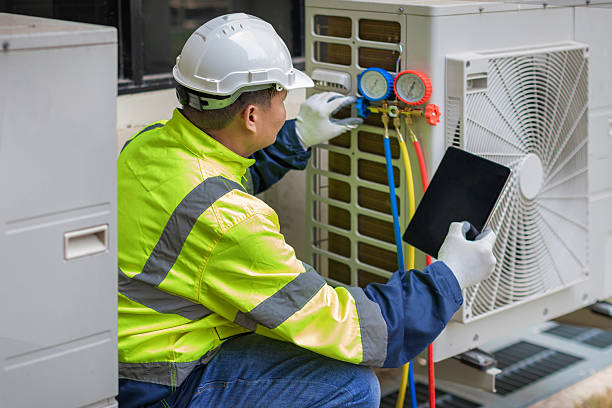 Professional Hvac technician working in Highland, UT